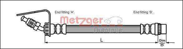 Metzger 4114761 Bremsschlauch
