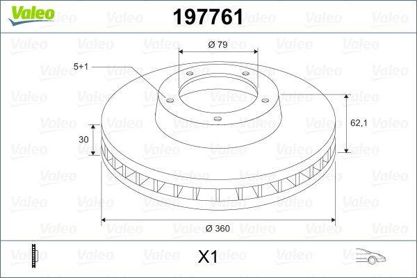 Valeo 197761 Bremsscheibe