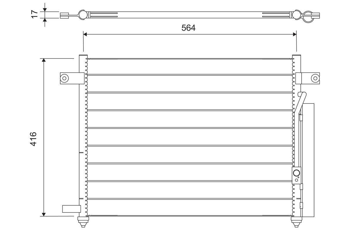 Valeo 818061 Kondensator, Klimaanlage