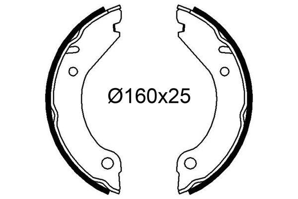 Valeo 564263 Bremsbackensatz