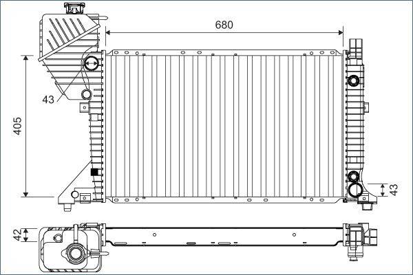 Valeo 701163 Kühler, Motorkühlung