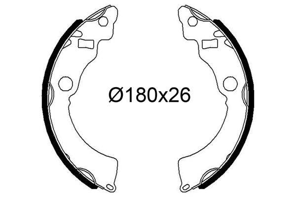 Valeo 564264 Bremsbackensatz