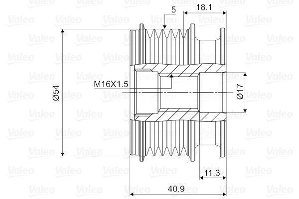 Valeo 588064 Generatorfreilauf