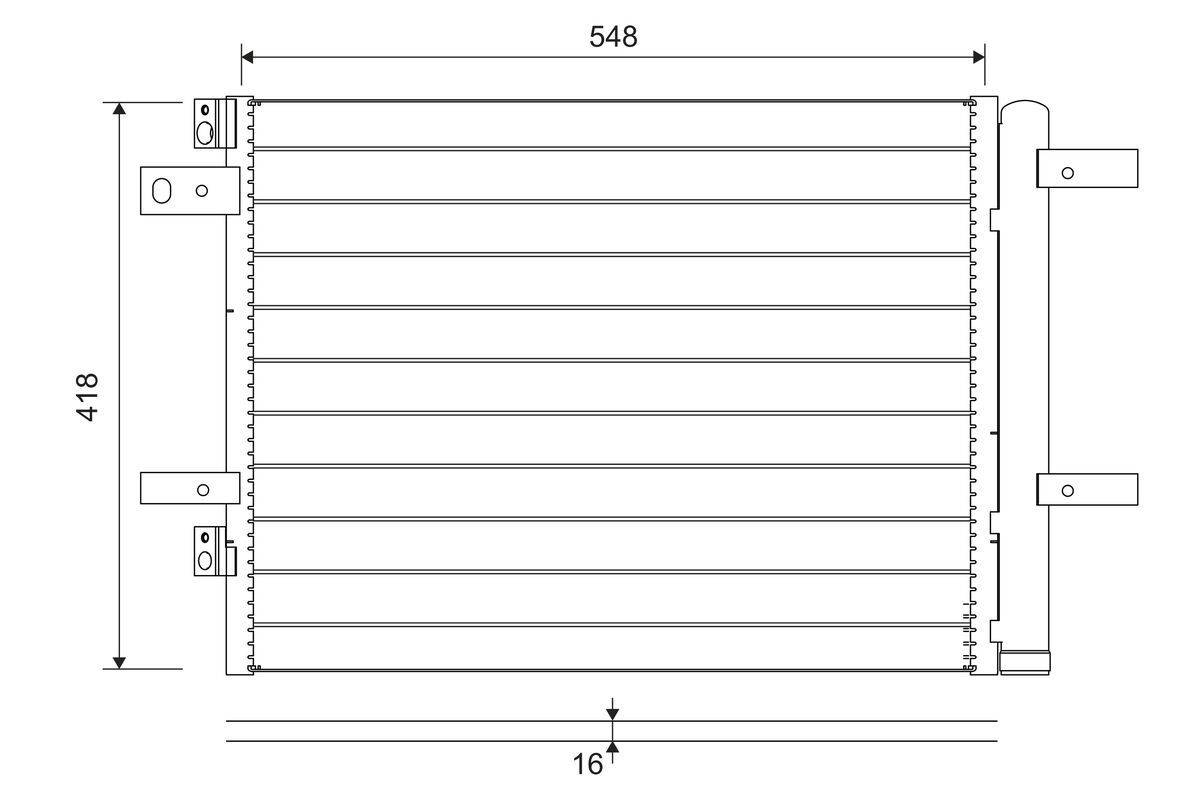Valeo 822564 Kondensator, Klimaanlage