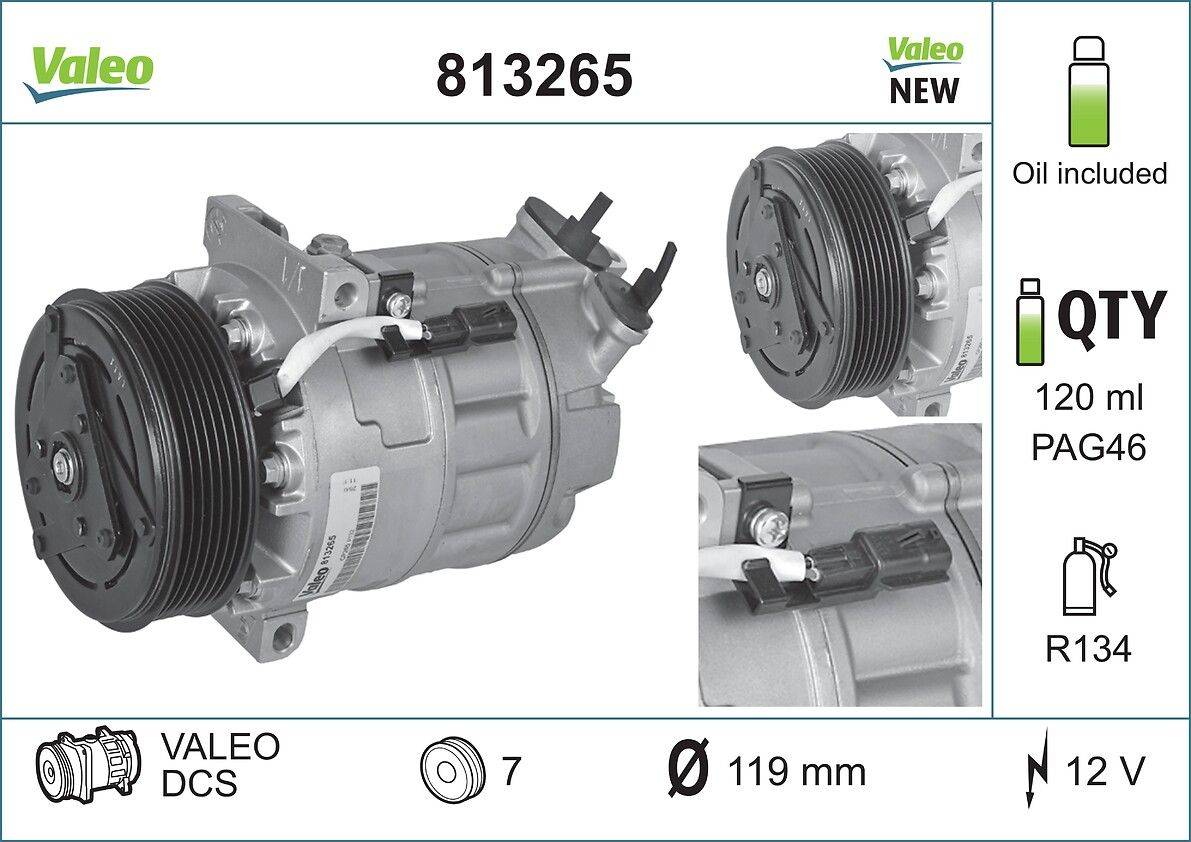 Valeo 813265 Kompressor, Klimaanlage