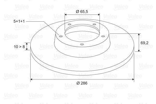 Valeo 186566 Bremsscheibe