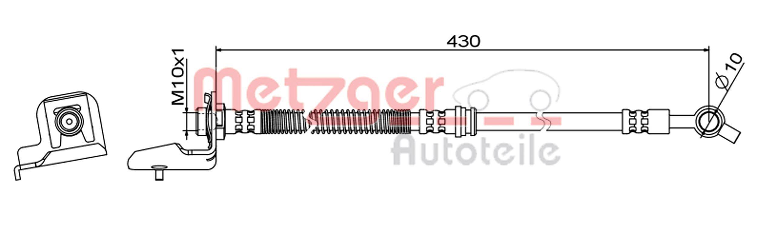 Metzger 4111866 Bremsschlauch