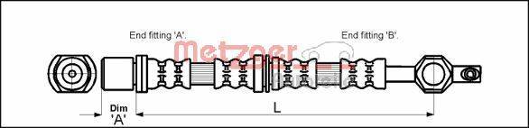 Metzger 4113666 Bremsschlauch