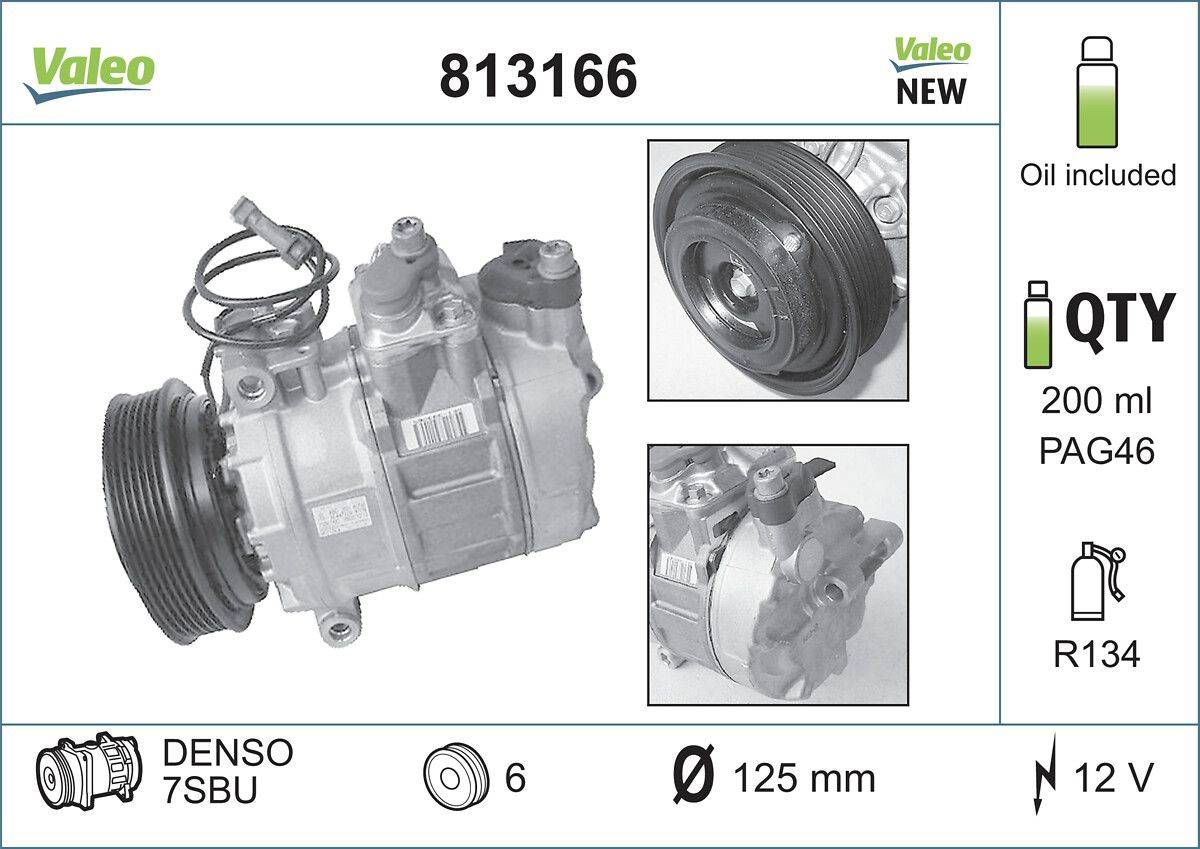Valeo 813166 Kompressor, Klimaanlage