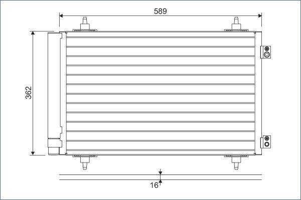 Valeo 814366 Kondensator, Klimaanlage