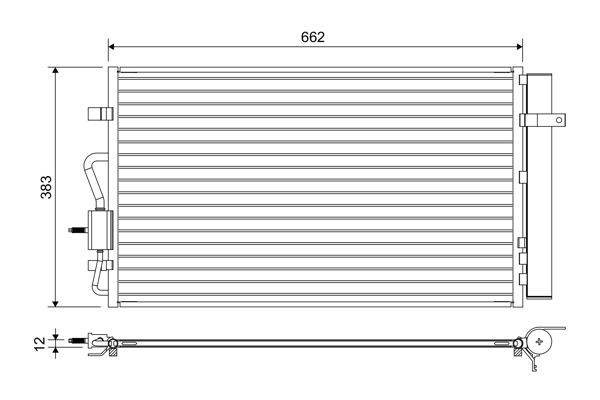 Valeo 822666 Kondensator, Klimaanlage