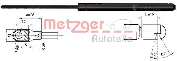 Metzger 2110388 Gasfeder, Koffer-/Laderaum