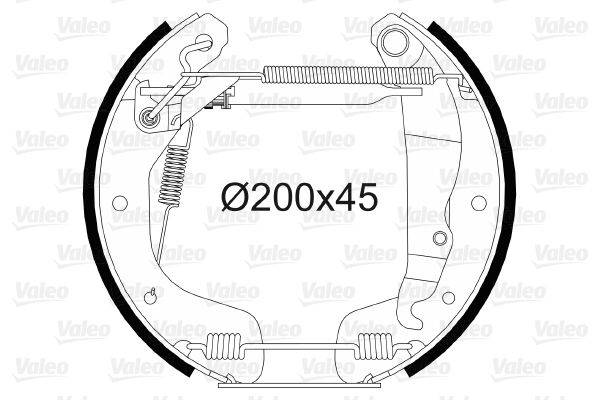 Valeo 554894 Bremsbackensatz