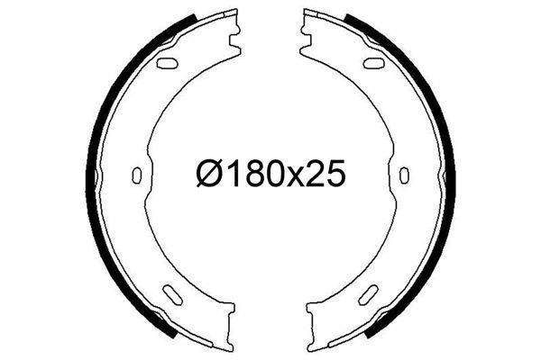 Valeo 564267 Bremsbackensatz, Feststellbremse