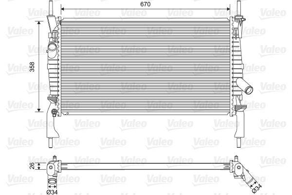 Valeo 701606 Kühler, Motorkühlung
