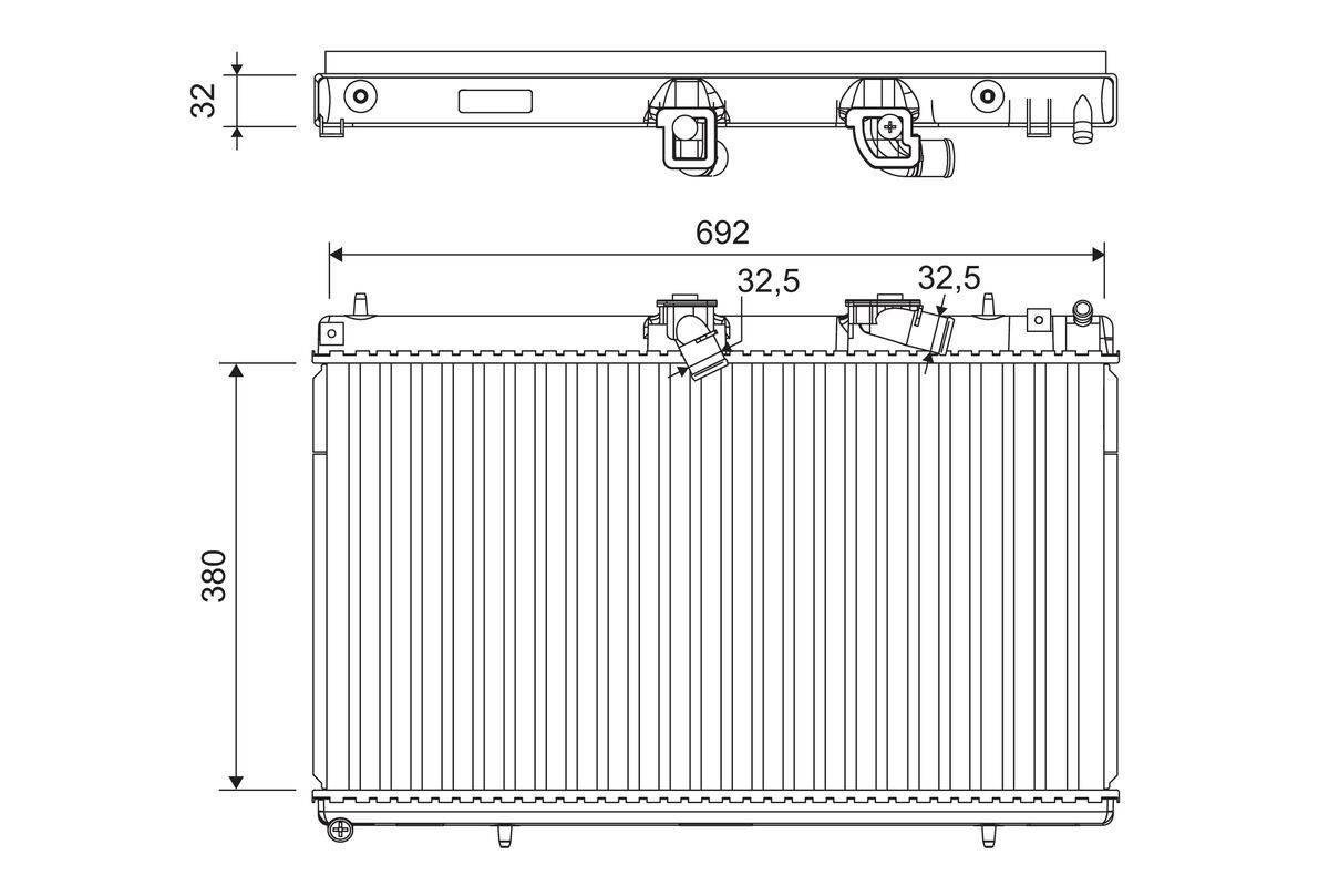 Valeo 701214 Kühler, Motorkühlung