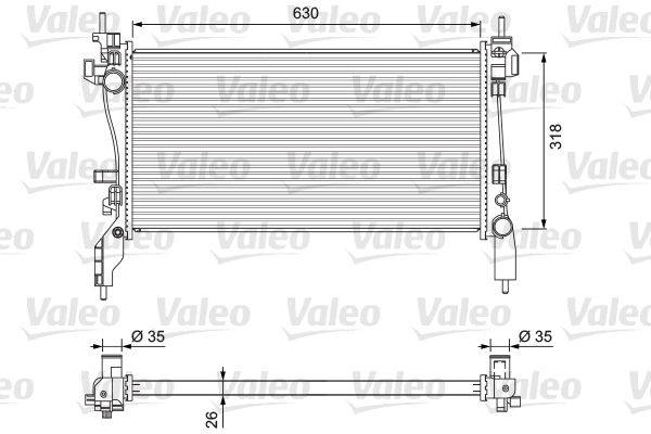 Valeo 701718 Kühler, Motorkühlung