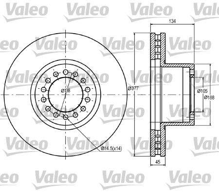 Valeo 187048 Bremsscheibe