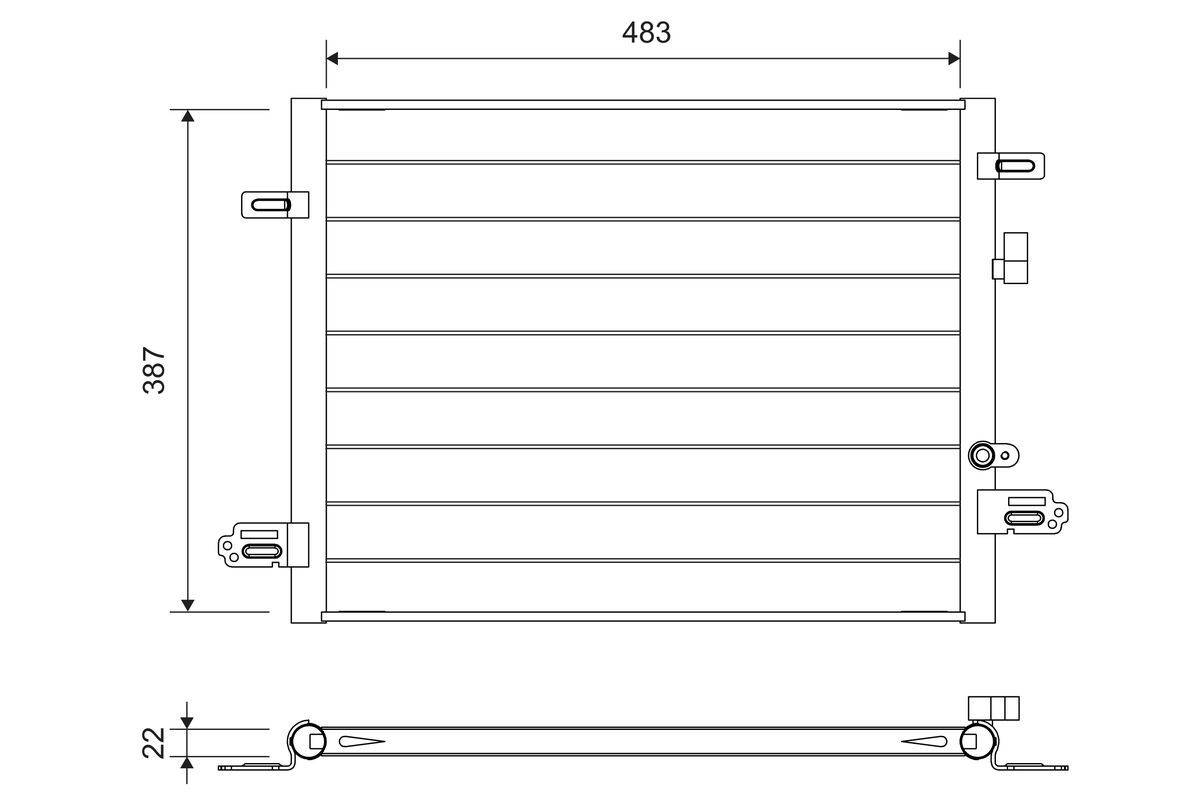 Valeo 822754 Kondensator, Klimaanlage