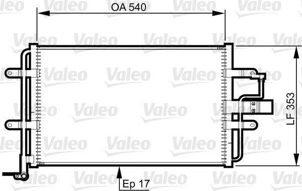 Valeo 814357 Kondensator, Klimaanlage