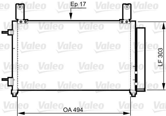 Valeo 814358 Kondensator, Klimaanlage