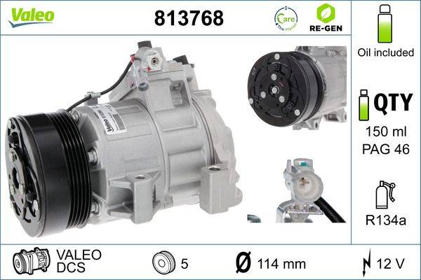 Valeo 813768 Kompressor, Klimaanlage
