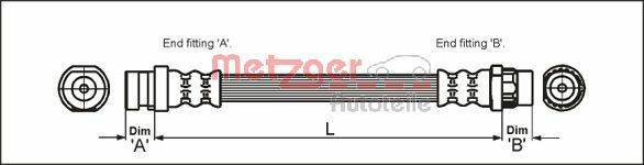 Metzger 4111169 Bremsschlauch