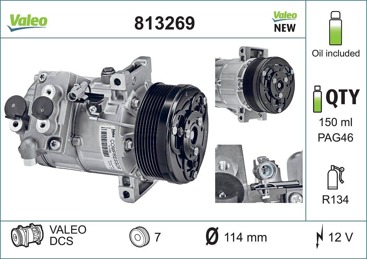 Valeo 813269 Kompressor, Klimaanlage
