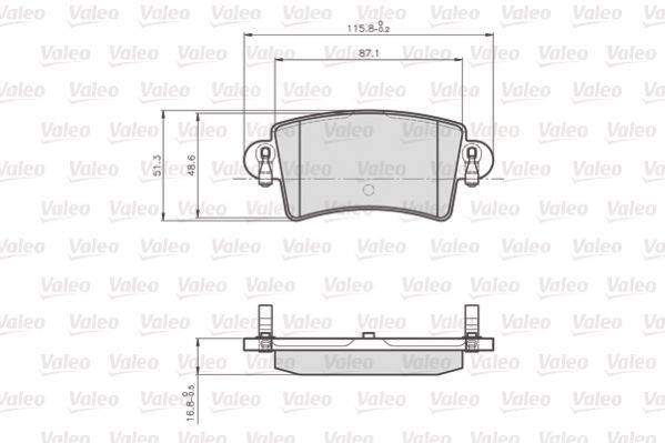 Valeo 872669 Bremsbelagsatz, Scheibenbremse
