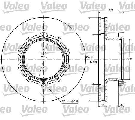 Valeo 187070 Bremsscheibe