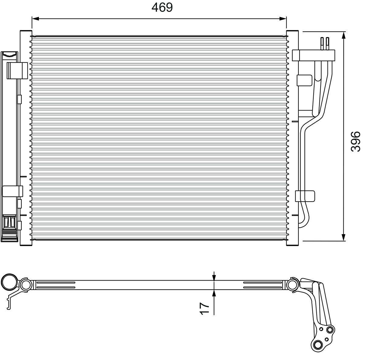 Valeo 814070 Kondensator, Klimaanlage