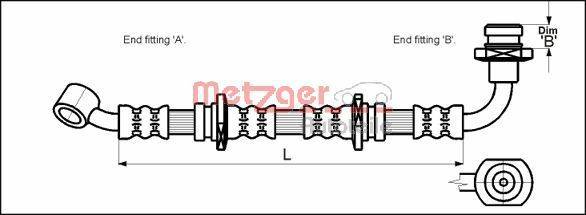 Metzger 4110071 Bremsschlauch