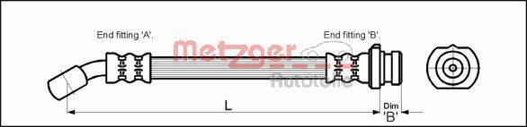 Metzger 4111971 Bremsschlauch