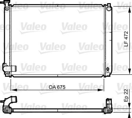 Valeo 735571 Kühler, Motorkühlung