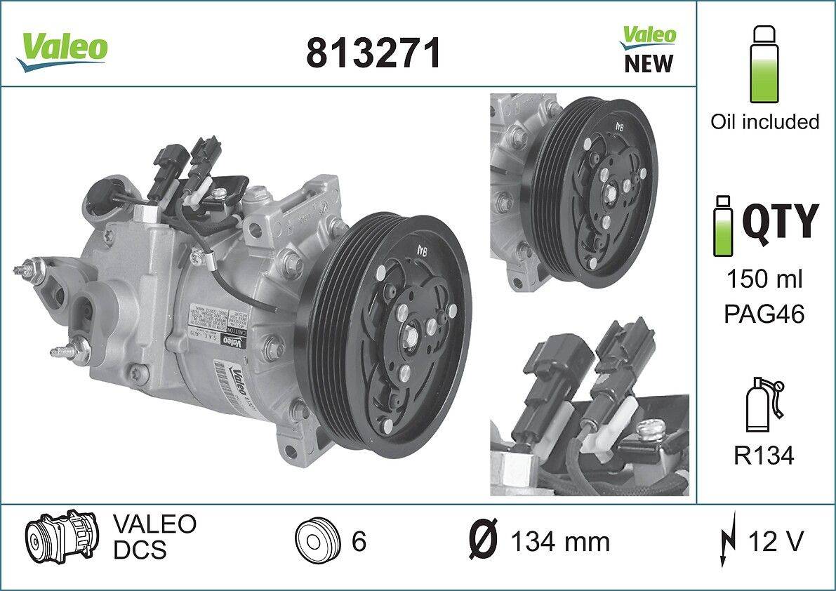 Valeo 813271 Kompressor, Klimaanlage
