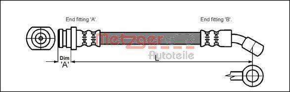 Metzger 4110072 Bremsschlauch