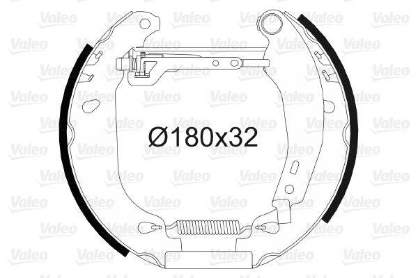 Valeo 554672 Bremsbackensatz