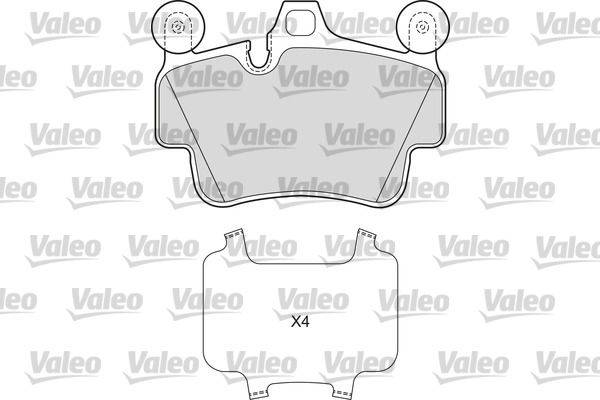 Valeo 601672 Bremsbelagsatz, Scheibenbremse