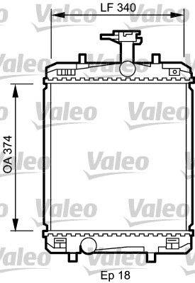 Valeo 735072 Kühler, Motorkühlung