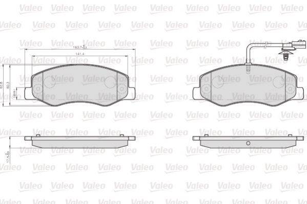 Valeo 872172 Bremsbelagsatz, Scheibenbremse