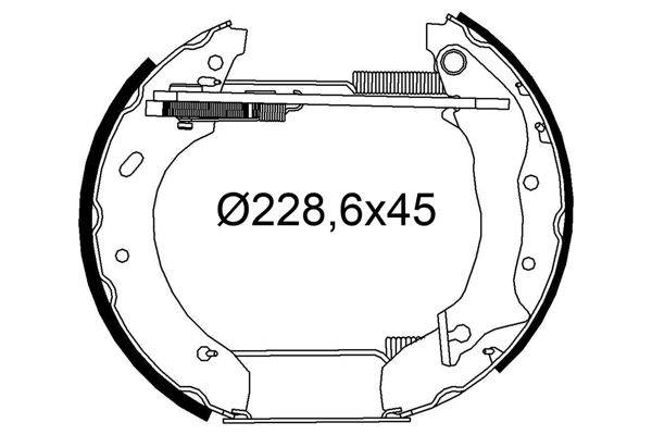 Valeo 554973 Bremsbackensatz