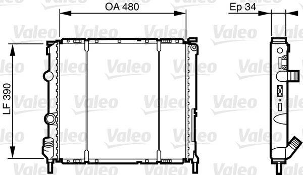 Valeo 732474 Kühler, Motorkühlung