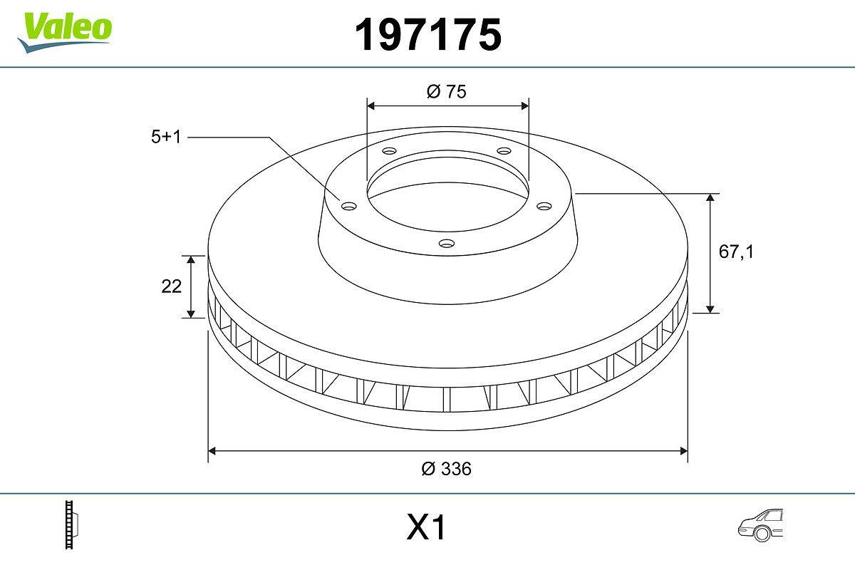 Valeo 197175 Bremsscheibe