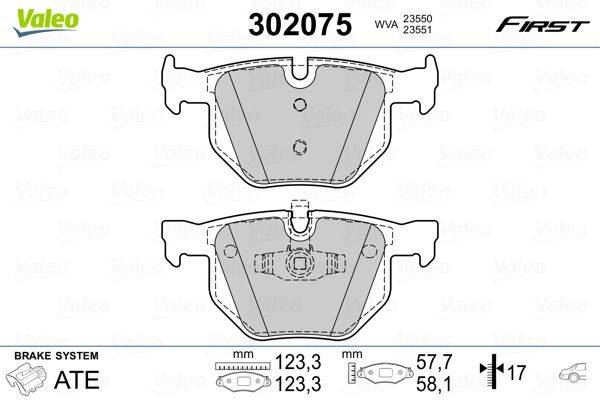 Valeo 302075 Bremsbelagsatz, Scheibenbremse