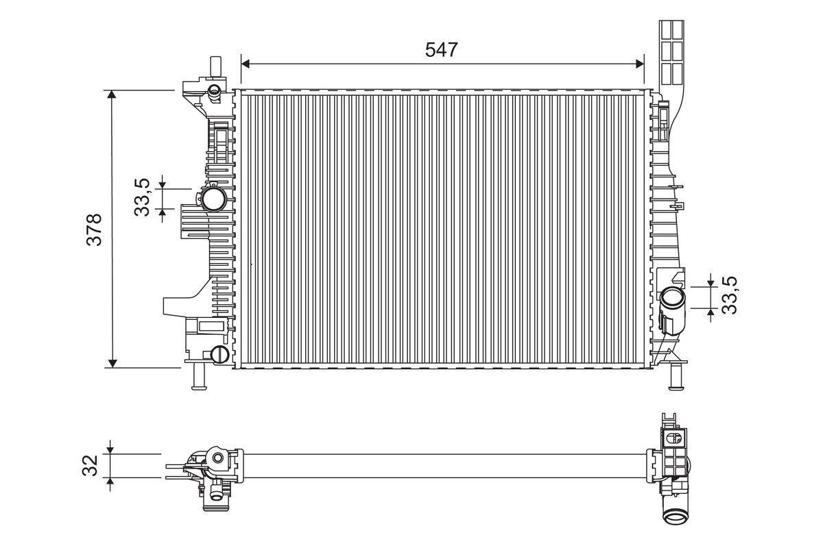 Valeo 701675 Kühler, Motorkühlung
