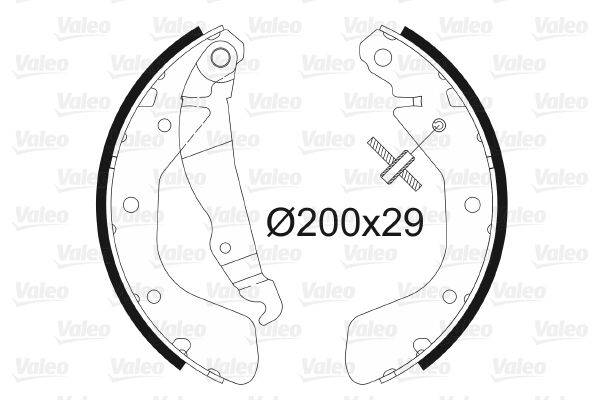 Valeo 562077 Bremsbackensatz