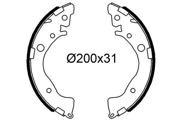 Valeo 564277 Bremsbackensatz