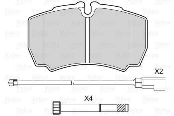 Valeo 601577 Bremsbelagsatz, Scheibenbremse