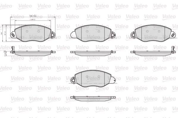 Valeo 873577 Bremsbelagsatz, Scheibenbremse