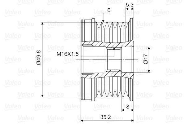 Valeo 588078 Generatorfreilauf